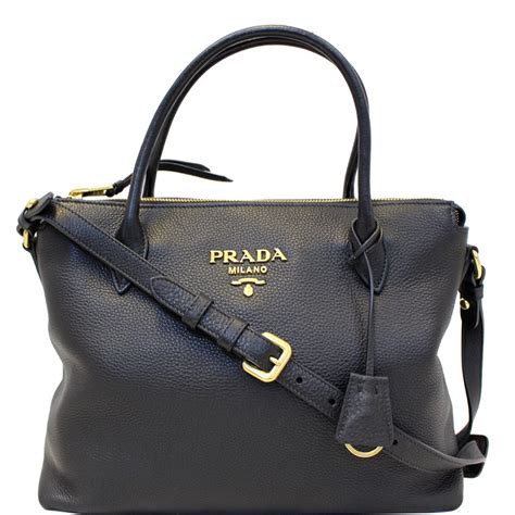 vintage black leather prada handbag|Prada black leather handbag sale.